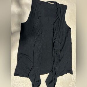 Black Women's Open Sweater Vest